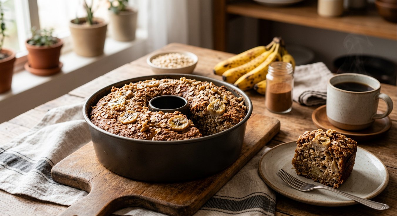 BOLO DE BANANA COM AVEIA
