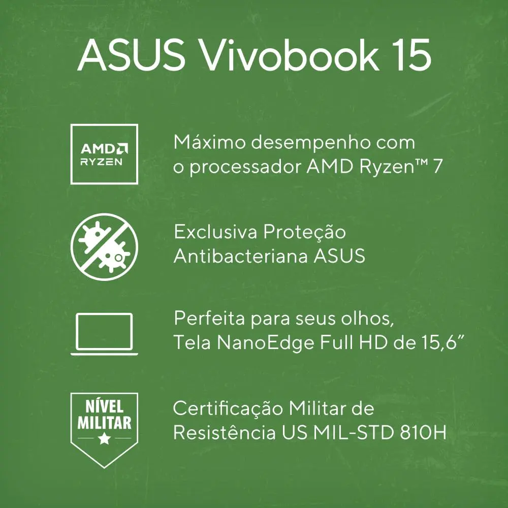 Notebook ASUS Vivobook 15 M1502, AMD Ryzen 7, 8 GB RAM, 512 GB SSD, KeepOS Linux, Cool Silver - M1502YA-NJ611 - Imagem 3