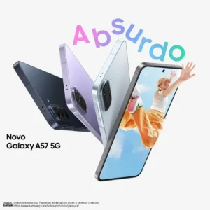 Celular Samsung Galaxy A57 5G 256GB, 8GB RAM, Câmera 50MP, IP68, Super AMOLED 6.7", Recursos AI - Azul Claro