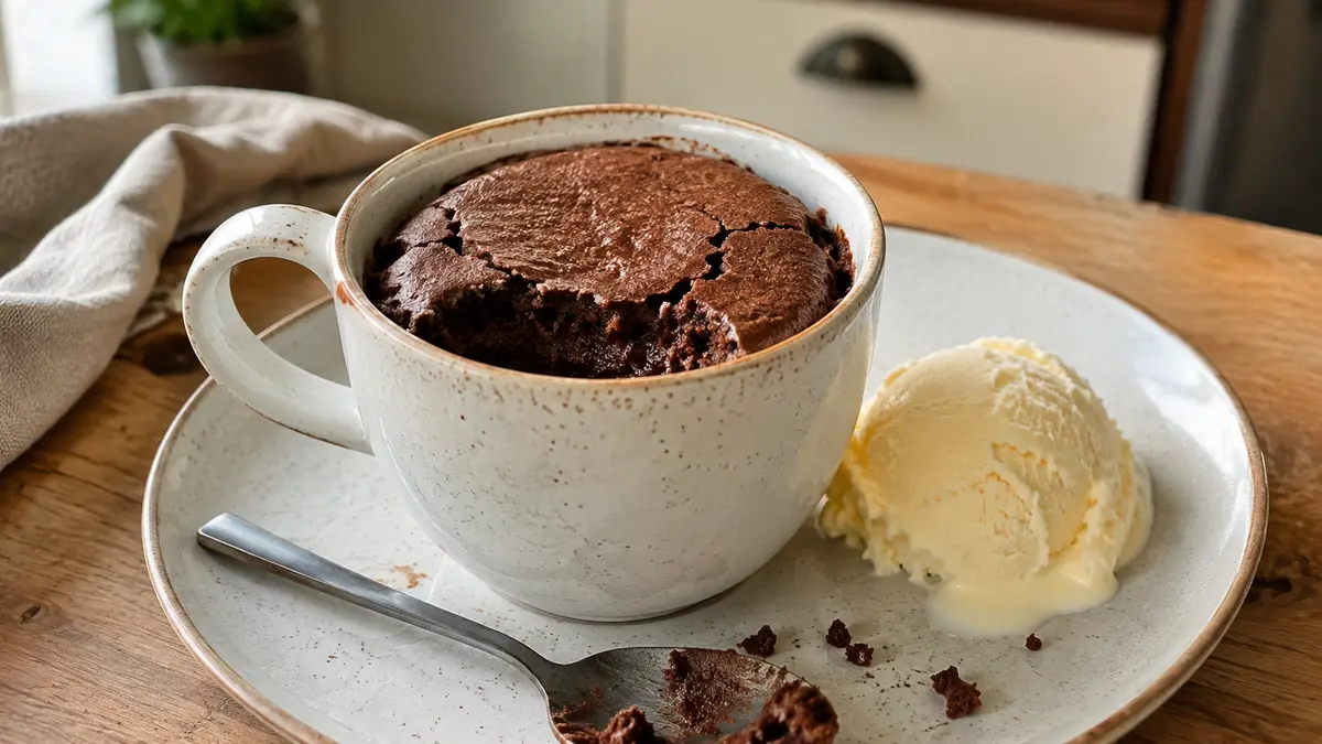Brownie de Caneca no Micro-ondas: Cremoso no Ponto Certo