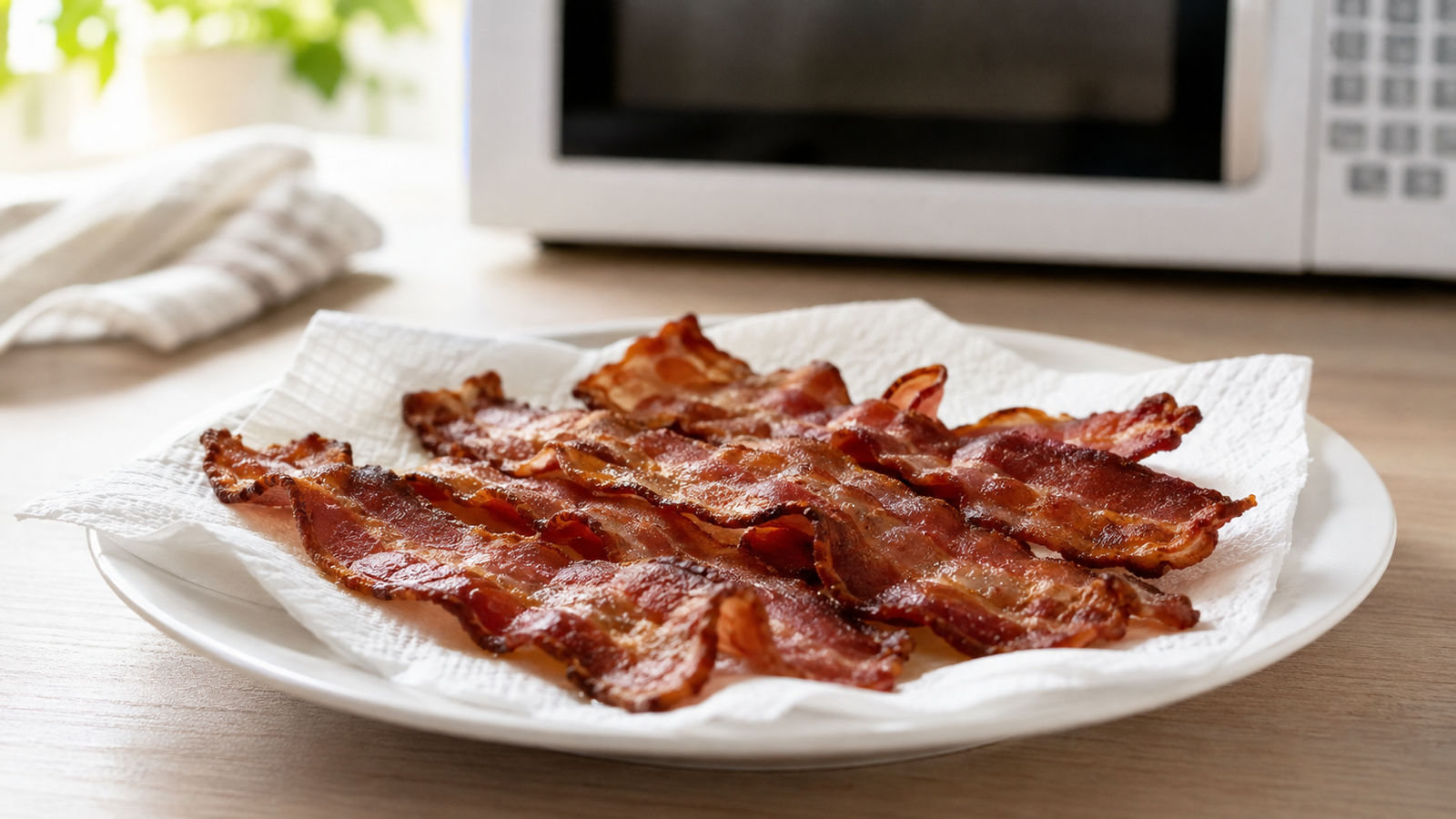 Bacon Crocante no Micro-ondas: Ponto Certo sem Sujeira