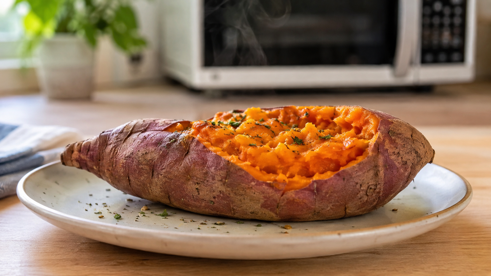 Batata-doce no Micro-ondas: Macia por Dentro e Muito Prática