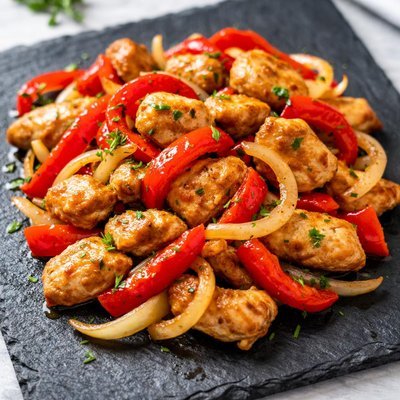 Pimentão com Frango na Air Fryer: Refeição Colorida e Saborosa